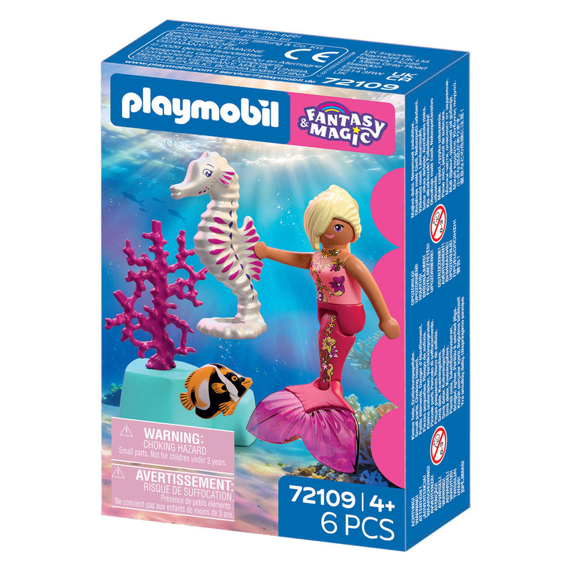 Load image into Gallery viewer, Playmobil fantasy magic zeemeermin met zeepaardje - 72109
