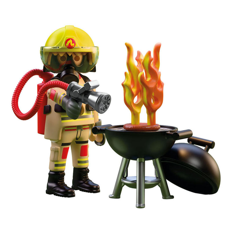 Load image into Gallery viewer, Playmobil specials brandweerman met brandhaard - 72149
