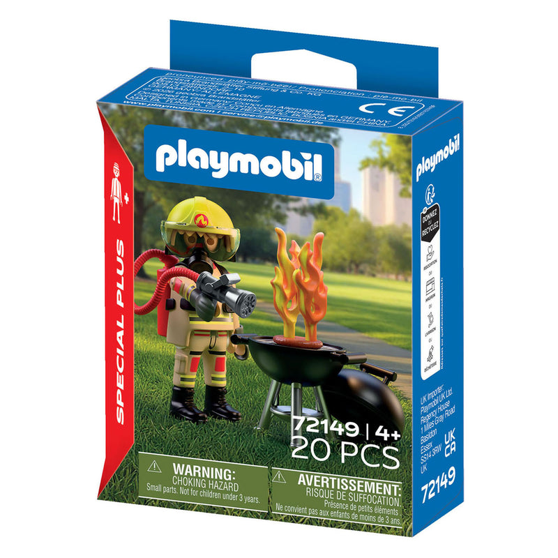 Load image into Gallery viewer, Playmobil specials brandweerman met brandhaard - 72149
