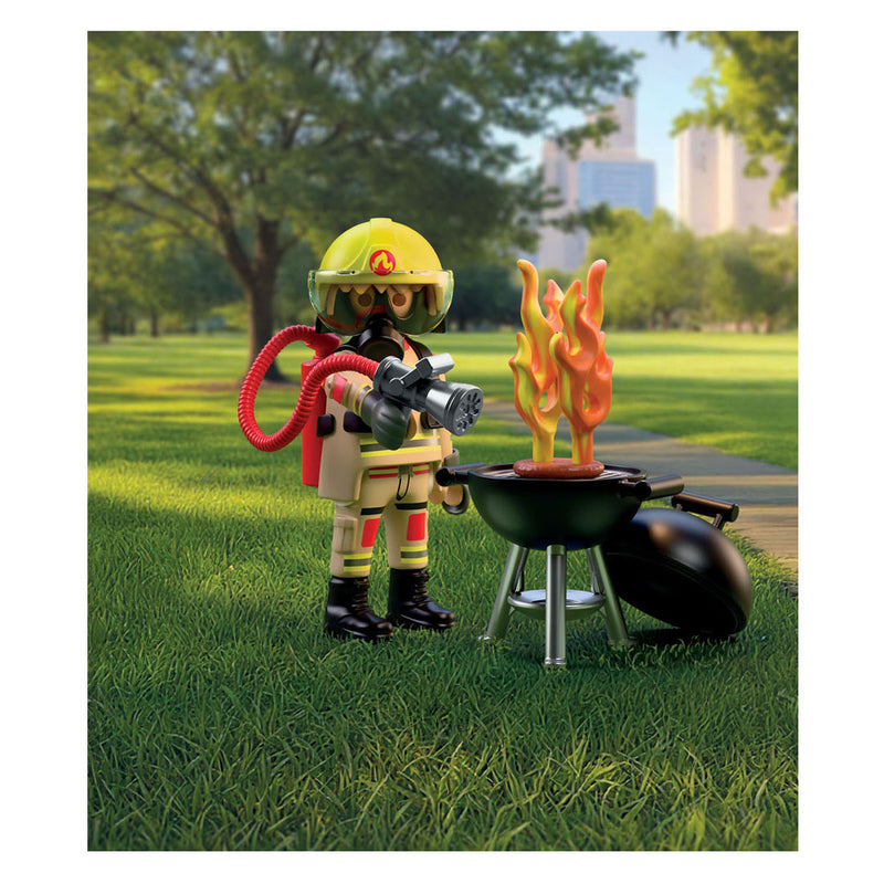 Load image into Gallery viewer, Playmobil specials brandweerman met brandhaard - 72149

