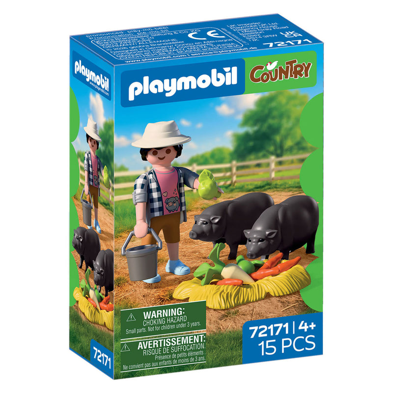 Load image into Gallery viewer, Playmobil country boer met hangbuikzwijn - 72171
