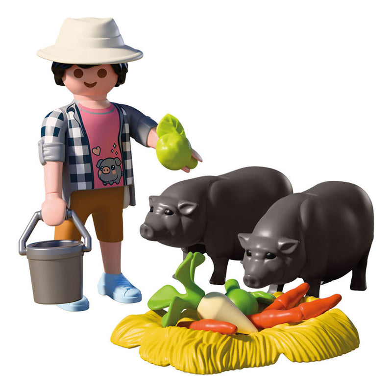 Load image into Gallery viewer, Playmobil country boer met hangbuikzwijn - 72171
