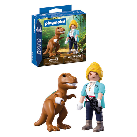Playmobil duopack t-rex met onderzoeker - 72172