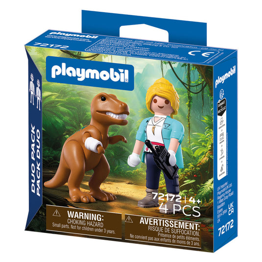 Playmobil duopack t-rex met onderzoeker - 72172