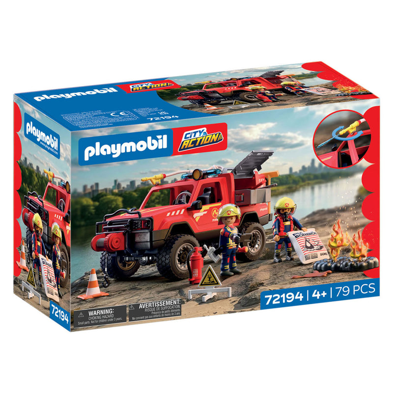 Load image into Gallery viewer, Playmobil city action brandweerpick-up - 72194
