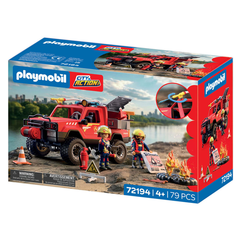 Load image into Gallery viewer, Playmobil city action brandweerpick-up - 72194
