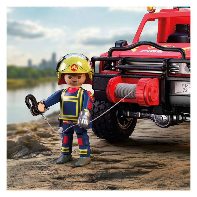 Load image into Gallery viewer, Playmobil city action brandweerpick-up - 72194
