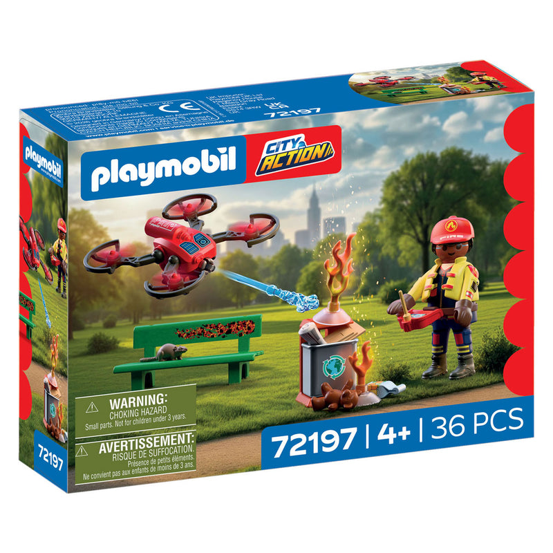 Load image into Gallery viewer, Playmobil city action brandweer blusdrone - 72197
