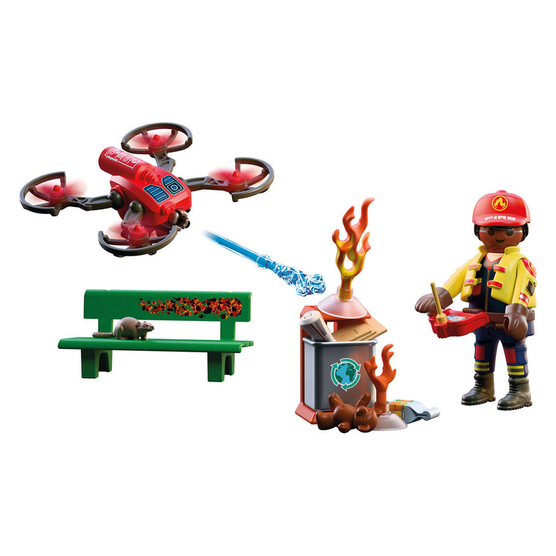 Load image into Gallery viewer, Playmobil city action brandweer blusdrone - 72197
