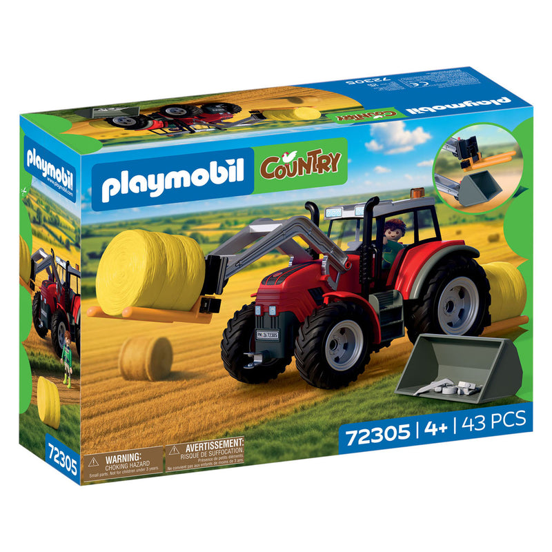Load image into Gallery viewer, Playmobil country grote tractor met hooibalen - 72305
