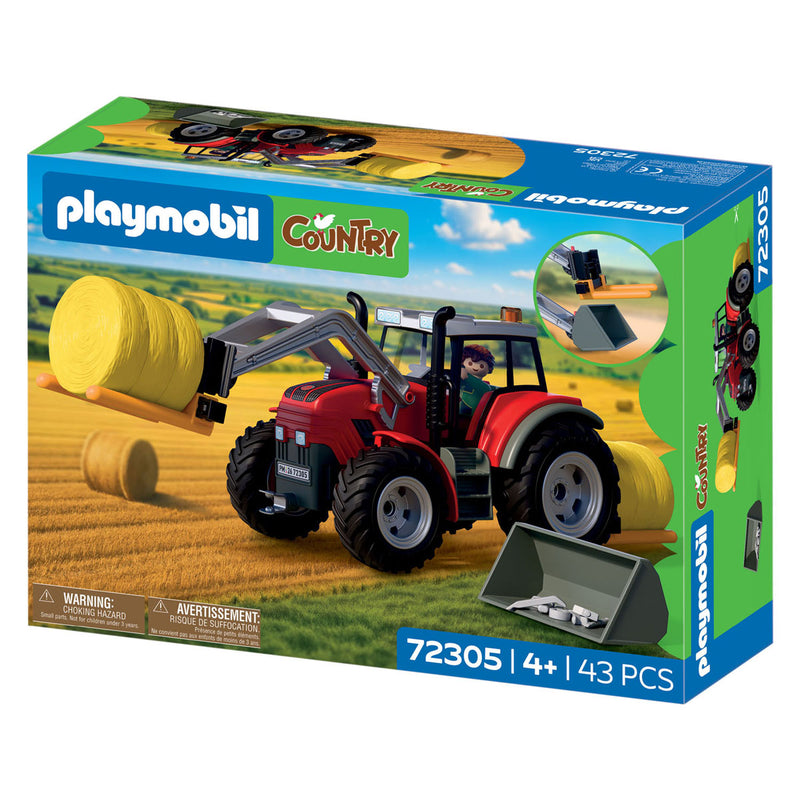 Load image into Gallery viewer, Playmobil country grote tractor met hooibalen - 72305
