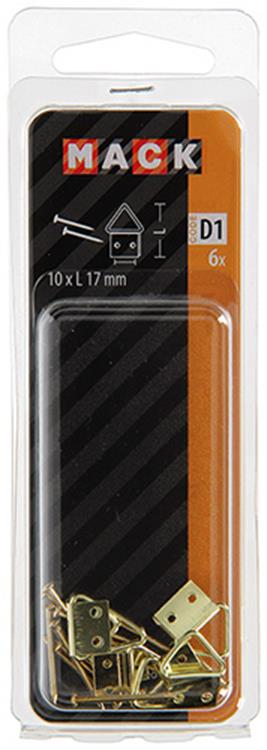 Load image into Gallery viewer, Mack 1017858 - kaderhanger staal vermessingd 6 st 10 x 17 mm | 10 stuks
