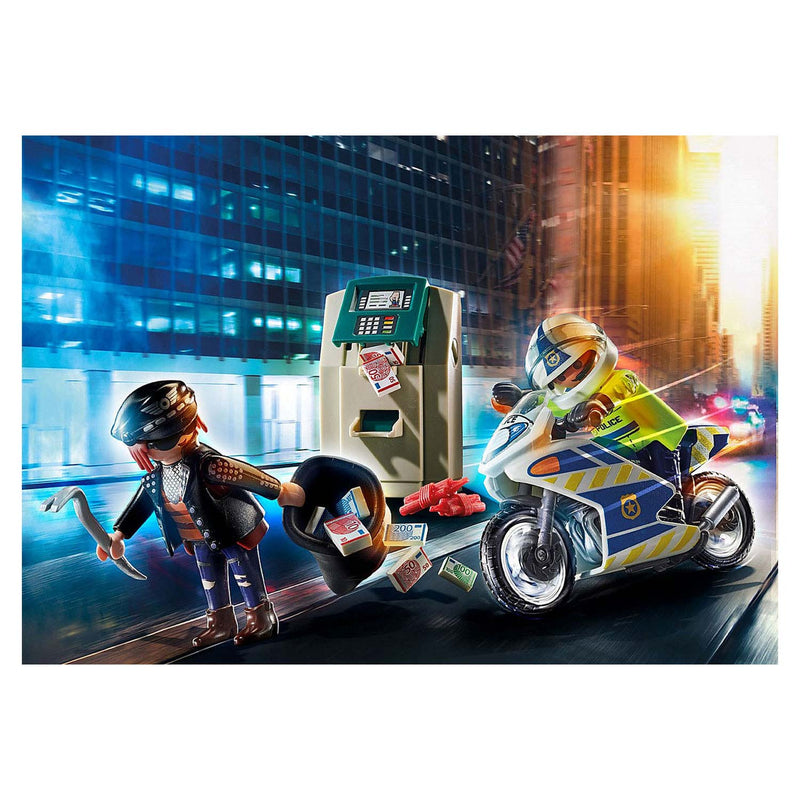 Load image into Gallery viewer, Playmobil city action politiemotor achtervolging van de geldrover - 70572
