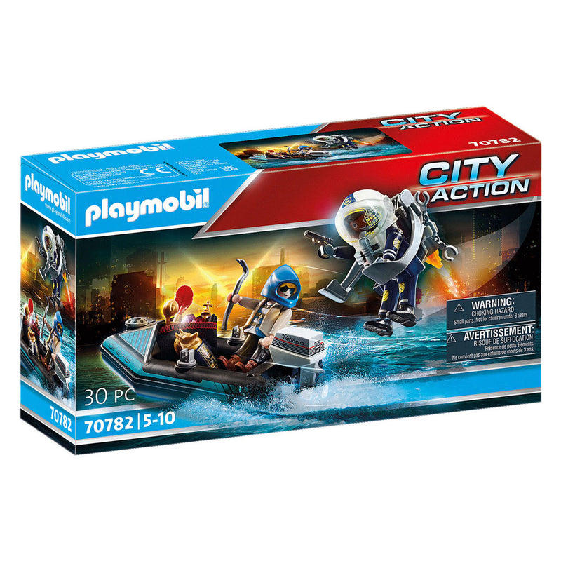 Load image into Gallery viewer, Playmobil City Action Politiejetpack Arrestatie van de Kunstdief 70782
