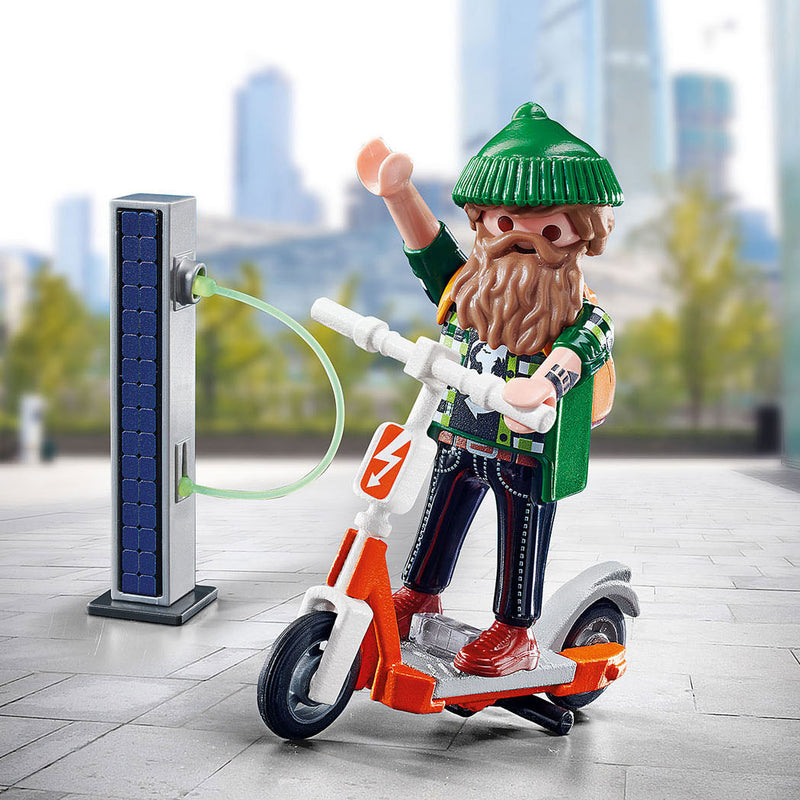 Load image into Gallery viewer, Playmobil specials hipster met e-scooter - 70873
