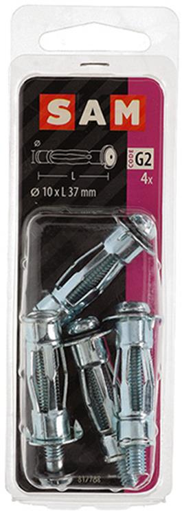 Load image into Gallery viewer, Mack 1017891 - metalen hollewandplug verzinkt4 st 10 x 37 mm | 5 stuks
