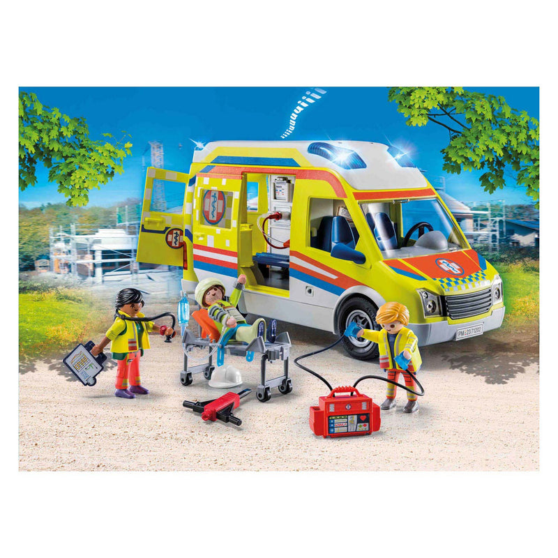 Load image into Gallery viewer, Playmobil city life ambulance met licht en geluid - 71202
