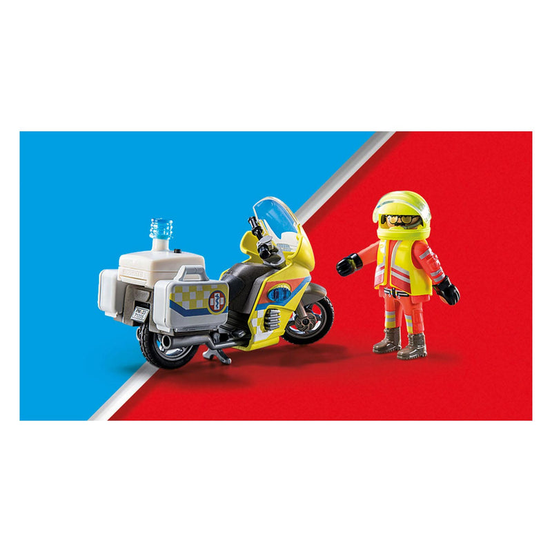 Load image into Gallery viewer, Playmobil city life noodmotorfiets met zwaailicht - 71205
