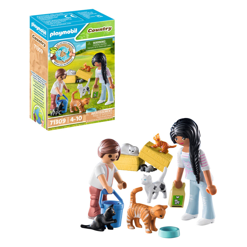 Load image into Gallery viewer, Playmobil Country Kattenfamilie 71309

