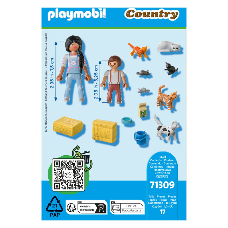 Load image into Gallery viewer, Playmobil Country Kattenfamilie 71309
