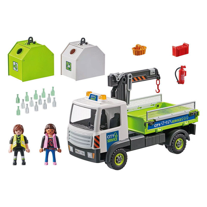 Load image into Gallery viewer, Playmobil City Action Glasbak Ophaaldienst 71431
