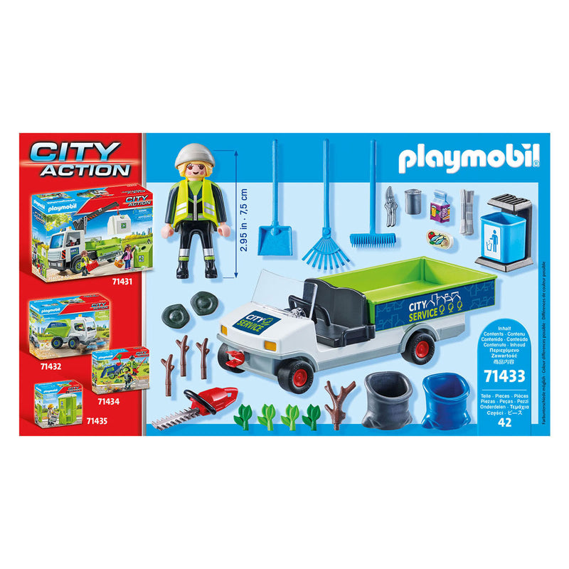 Load image into Gallery viewer, Playmobil city action electrische straatveegmachine - 71433

