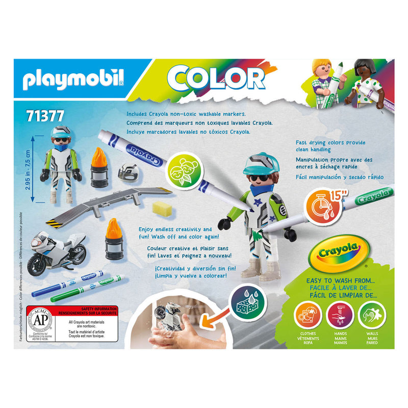 Load image into Gallery viewer, Playmobil color motorcrossmotor - 71377
