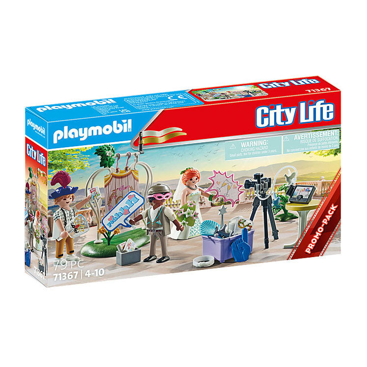 Load image into Gallery viewer, Playmobil city life bruidspaar met camera promo pack - 71367
