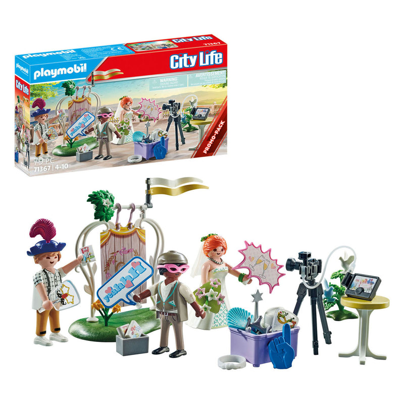 Load image into Gallery viewer, Playmobil city life bruidspaar met camera promo pack - 71367
