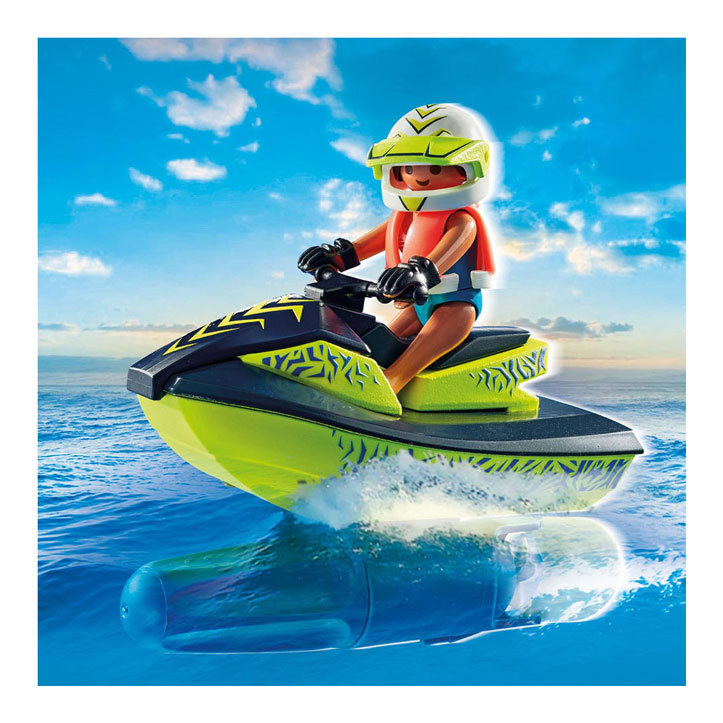Load image into Gallery viewer, Playmobil action heroes brandweerboot met waterscooter - 71464
