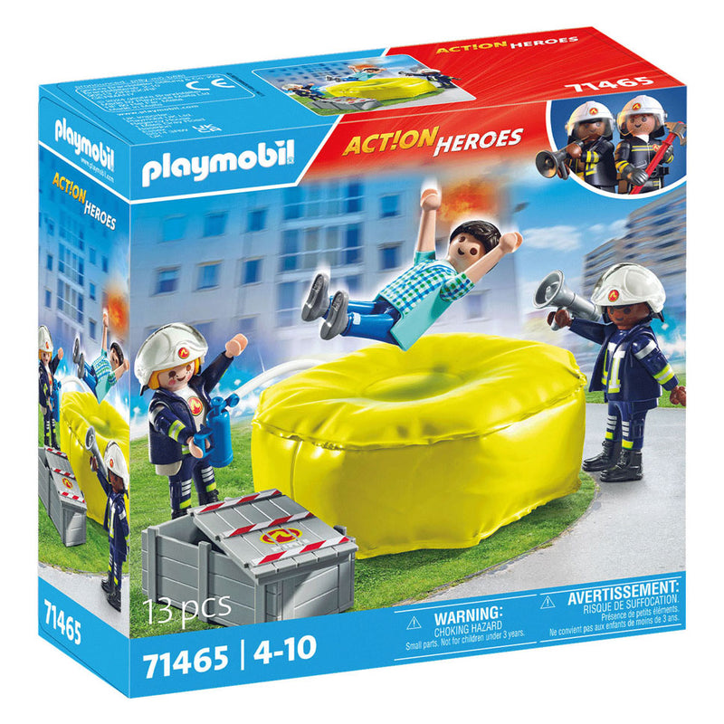 Load image into Gallery viewer, Playmobil action heroes brandweerlieden met luchtkussens - 71465

