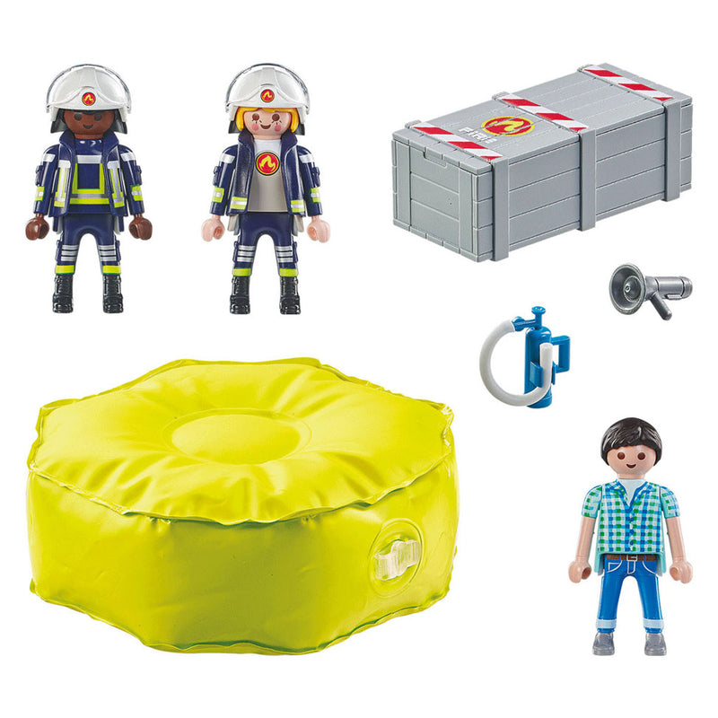 Load image into Gallery viewer, Playmobil action heroes brandweerlieden met luchtkussens - 71465
