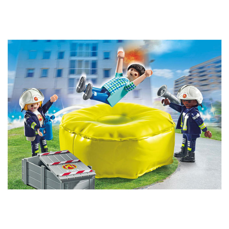 Load image into Gallery viewer, Playmobil action heroes brandweerlieden met luchtkussens - 71465
