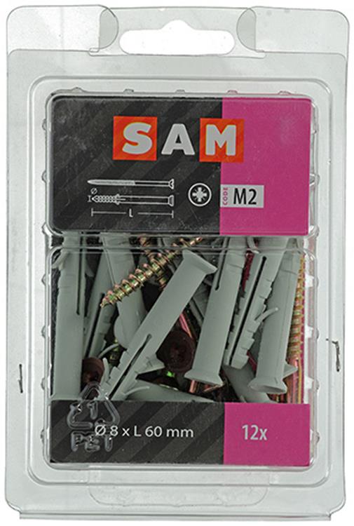 Load image into Gallery viewer, Mack 1017912 - kozijnplug met schroef polyamide 12 st 8 x 60 mm | 5 stuks
