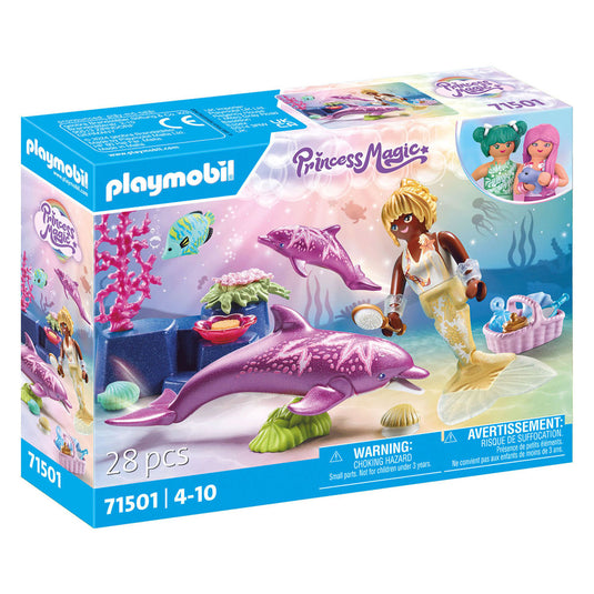 Playmobil princess magic zeemeermin met dolfijnen - 71501