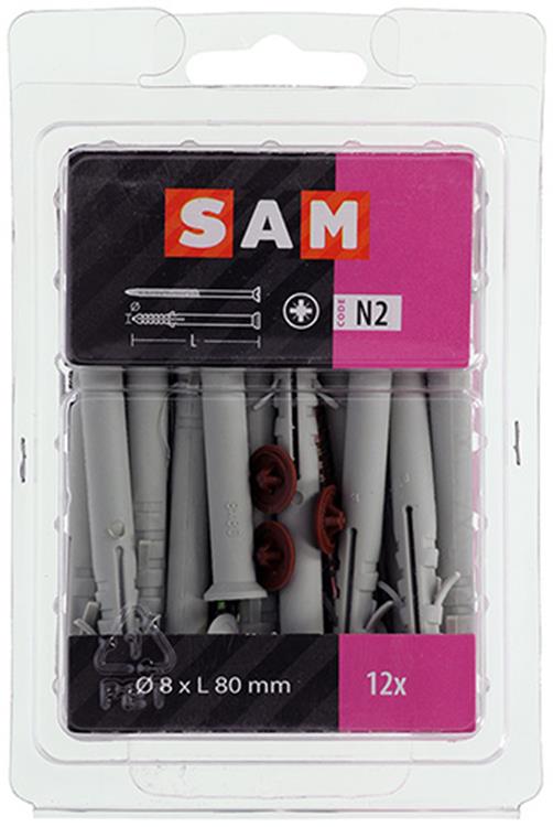 Mack 1017913 - kozijnplug met schroef polyamide 12 st 8 x 80 mm | 5 stuks