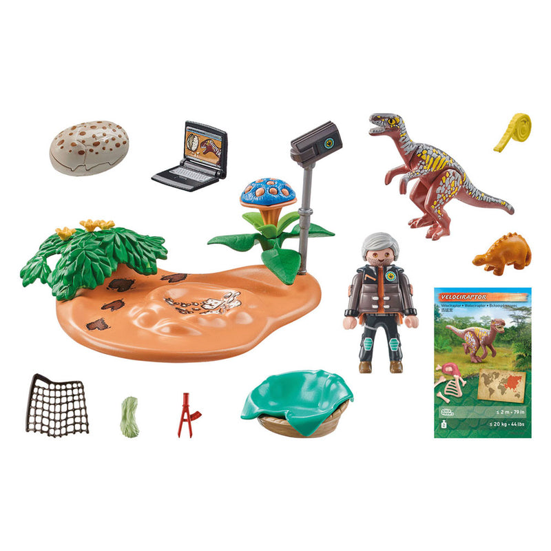 Load image into Gallery viewer, Playmobil dinos stegosaurusnest met eierdief 71526
