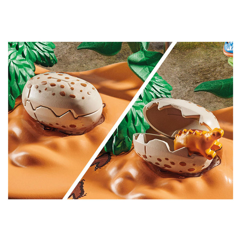 Load image into Gallery viewer, Playmobil dinos stegosaurusnest met eierdief 71526
