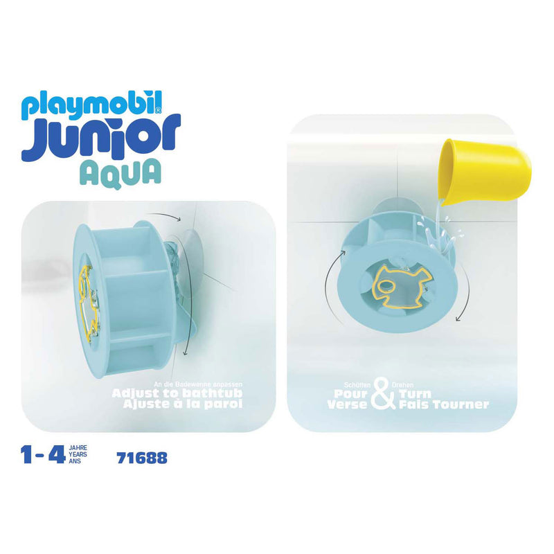 Load image into Gallery viewer, Playmobil junior waterwervelrad met babyhaai - 71688
