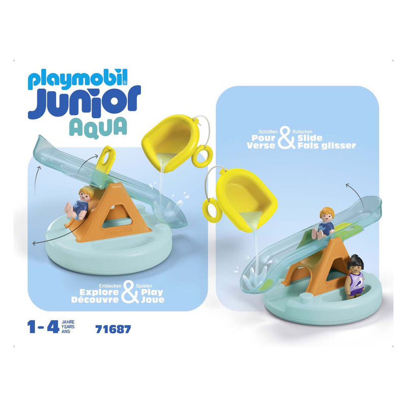 Load image into Gallery viewer, Playmobil junior zwemeiland met waterglijbaan - 71687
