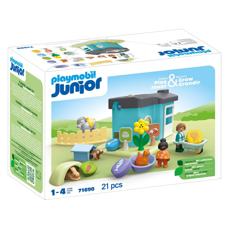 Load image into Gallery viewer, Playmobil 1.2.3. dierenpension met voerautomaat - 71690
