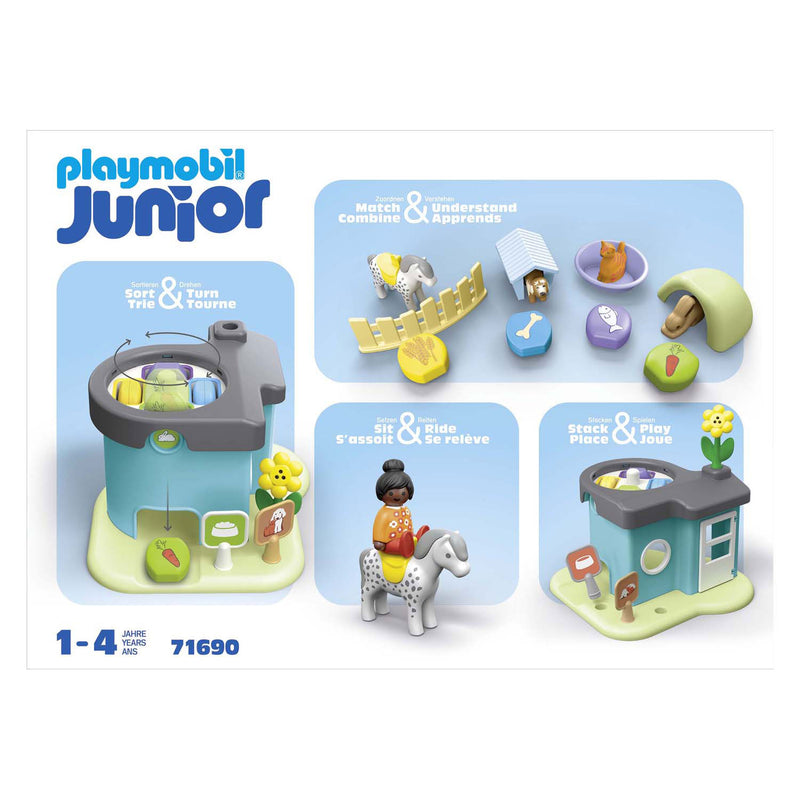 Load image into Gallery viewer, Playmobil 1.2.3. dierenpension met voerautomaat - 71690
