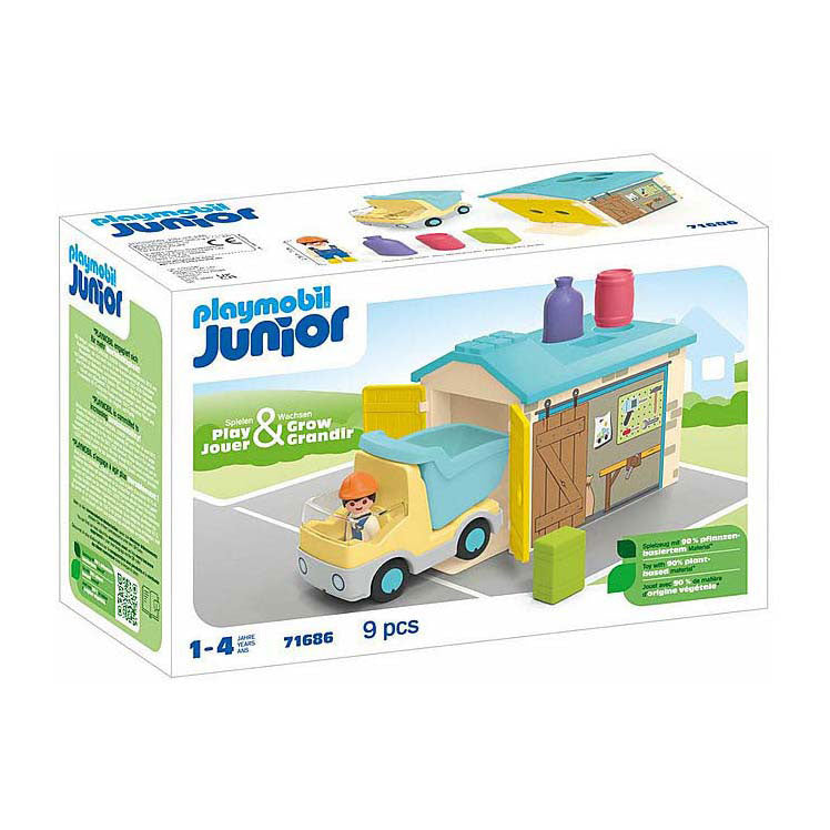 Load image into Gallery viewer, Playmobil junior werkman met sorteer garage - 71686
