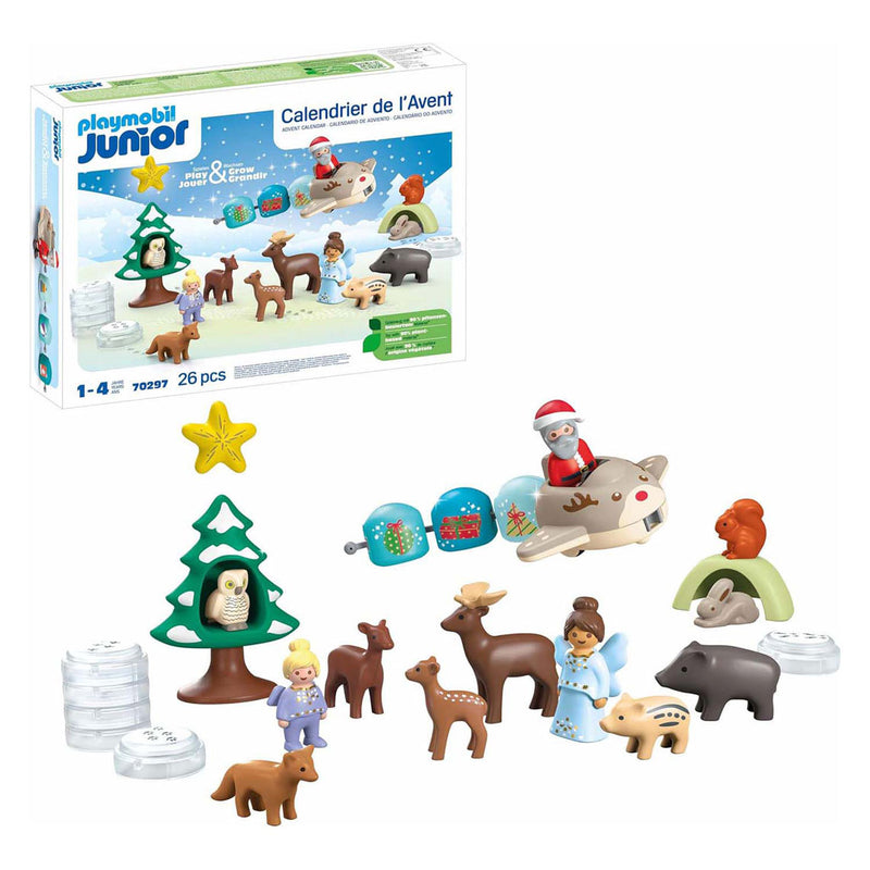 Load image into Gallery viewer, Playmobil Junior Adventskalender Witte Kerst 70297
