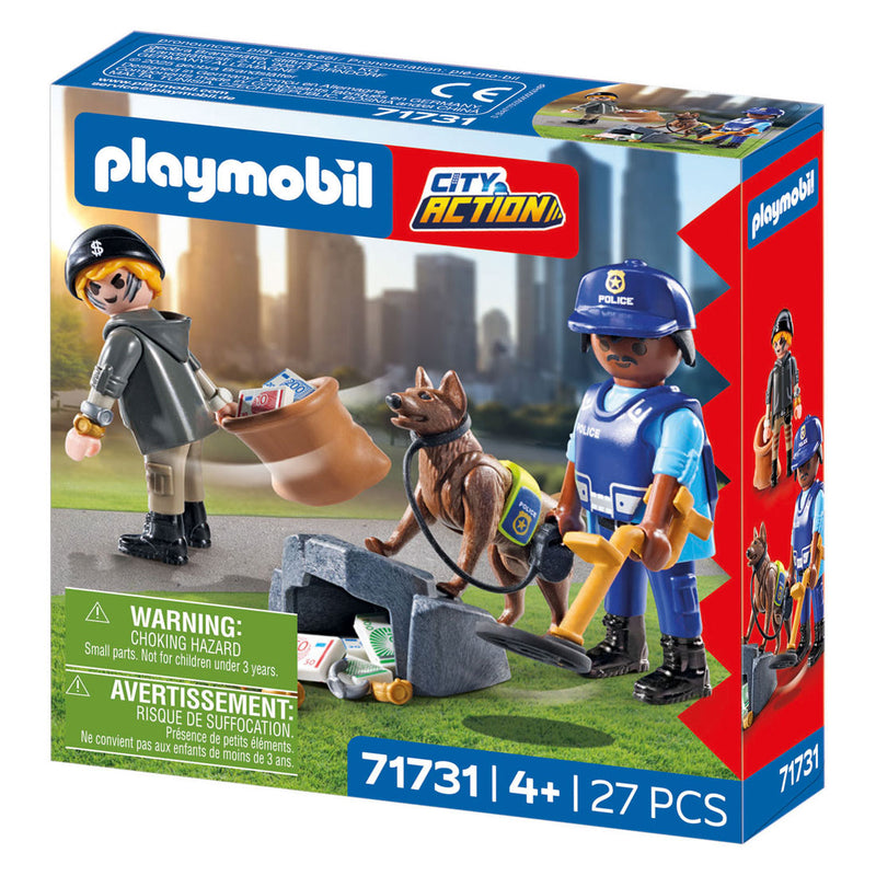 Load image into Gallery viewer, Playmobil action heroes politiehond met boef - 71731
