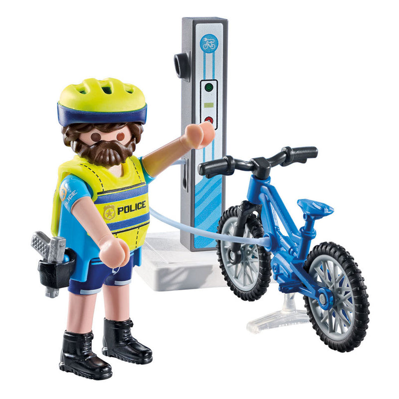 Load image into Gallery viewer, Playmobil action heroes politie fiets patrouille -71732
