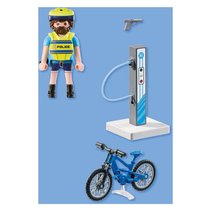 Load image into Gallery viewer, Playmobil action heroes politie fiets patrouille -71732
