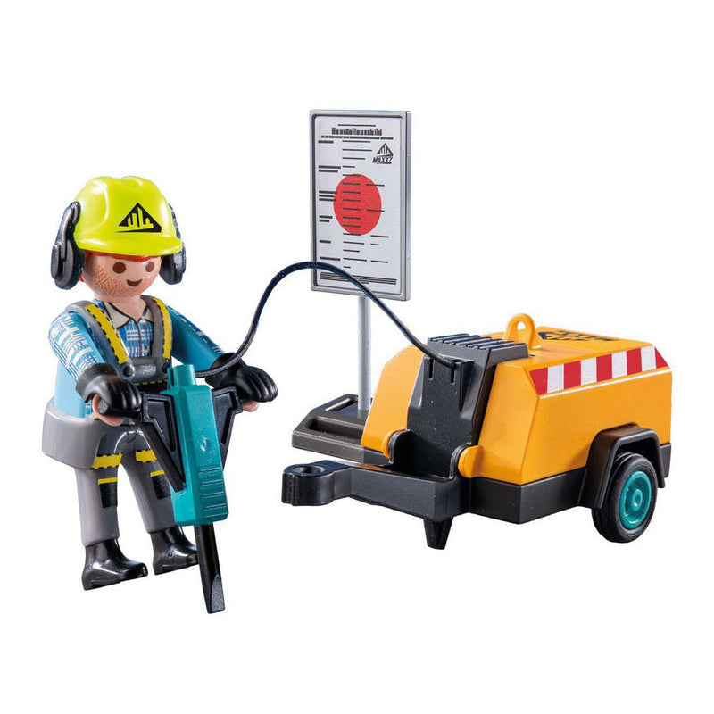 Load image into Gallery viewer, Playmobil action heroes bouwvakker - 71752

