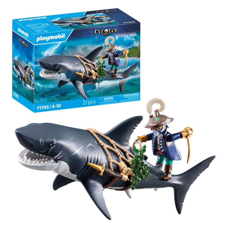 Load image into Gallery viewer, Playmobil pirates reuzenhaai met piraat - 71793
