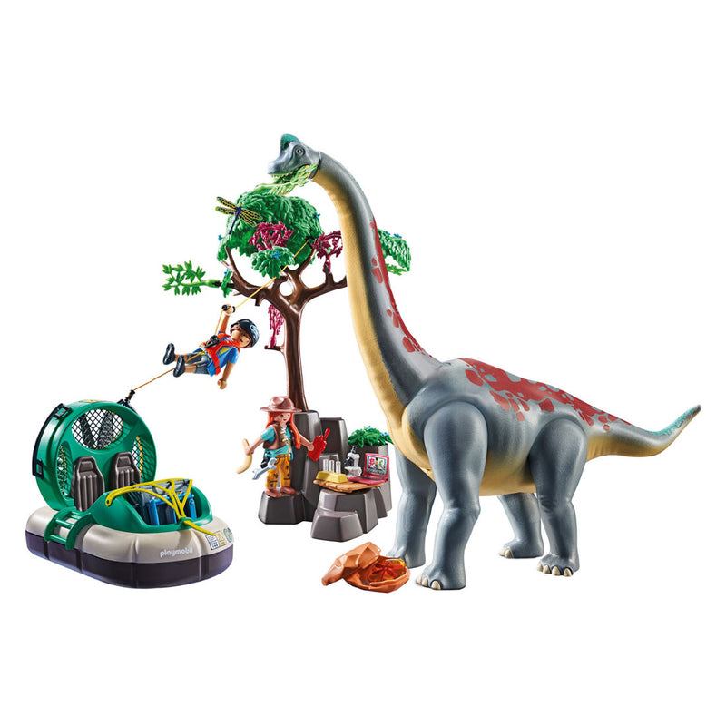 Load image into Gallery viewer, Playmobil dinos brachiosaurus met hovercraft - 71819
